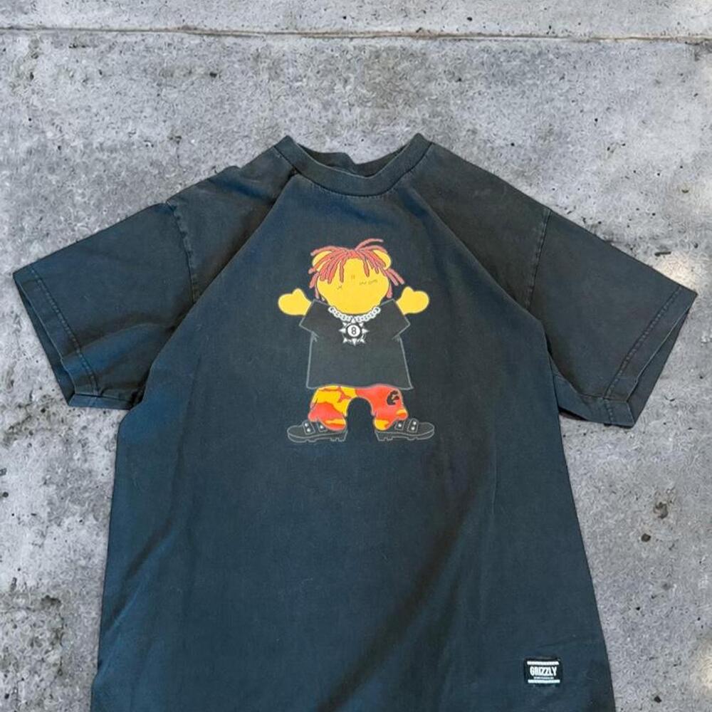 Grizzly Trippy Red Graphic Tee – Size Large